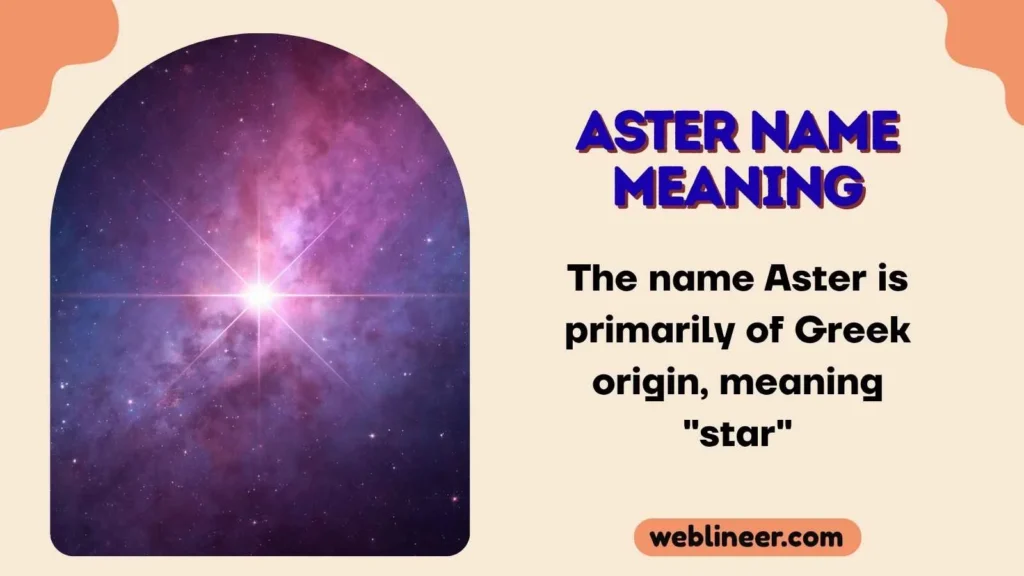 Aster Name Meaning