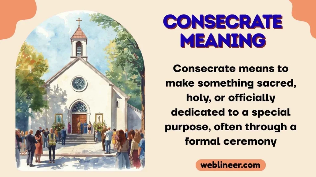 Consecrate Meaning