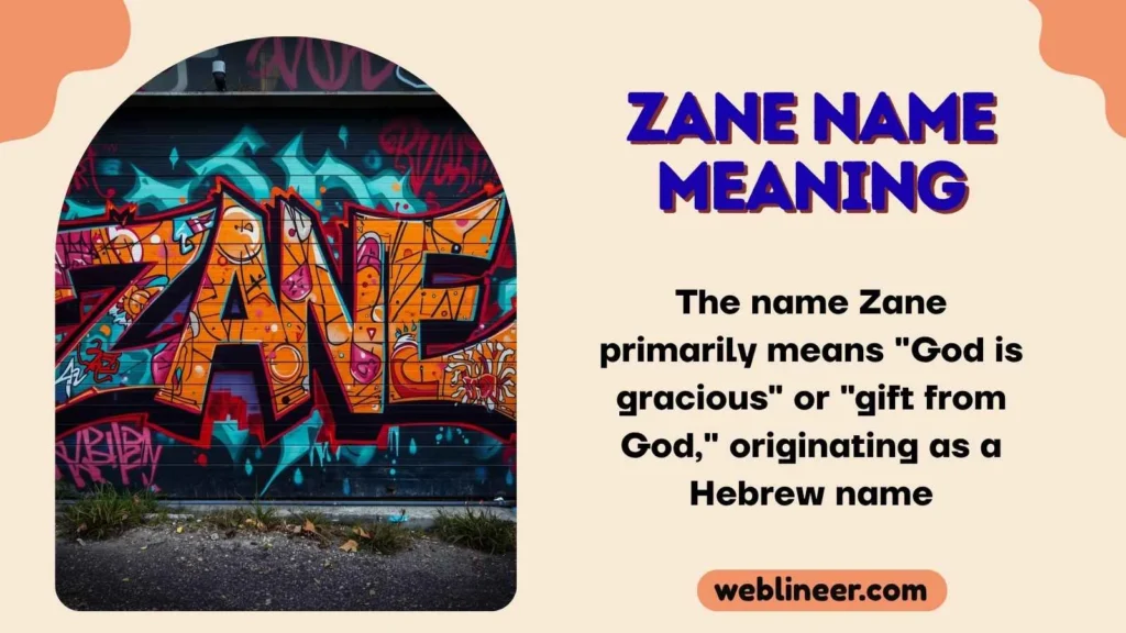 Zane Name Meaning